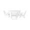 Flash Furniture Tolleson 5-Pc Adirondack Dining Set w/48-in Rnd Recycled HDPE Table and 4 Chairs w/Cupholders, Wht LE-HMP-248-2037-WHT-GG - alternate 1